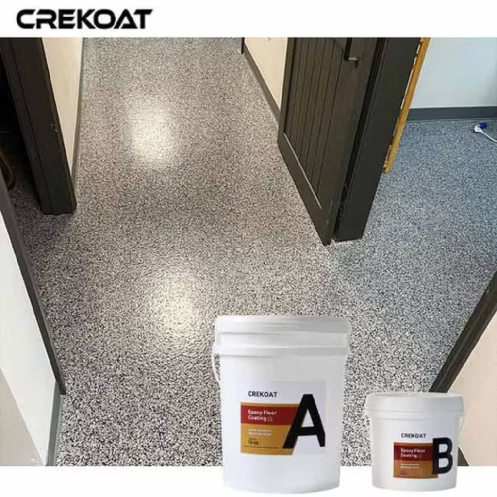 Solid colour epoxy flooring smooth seamless finish